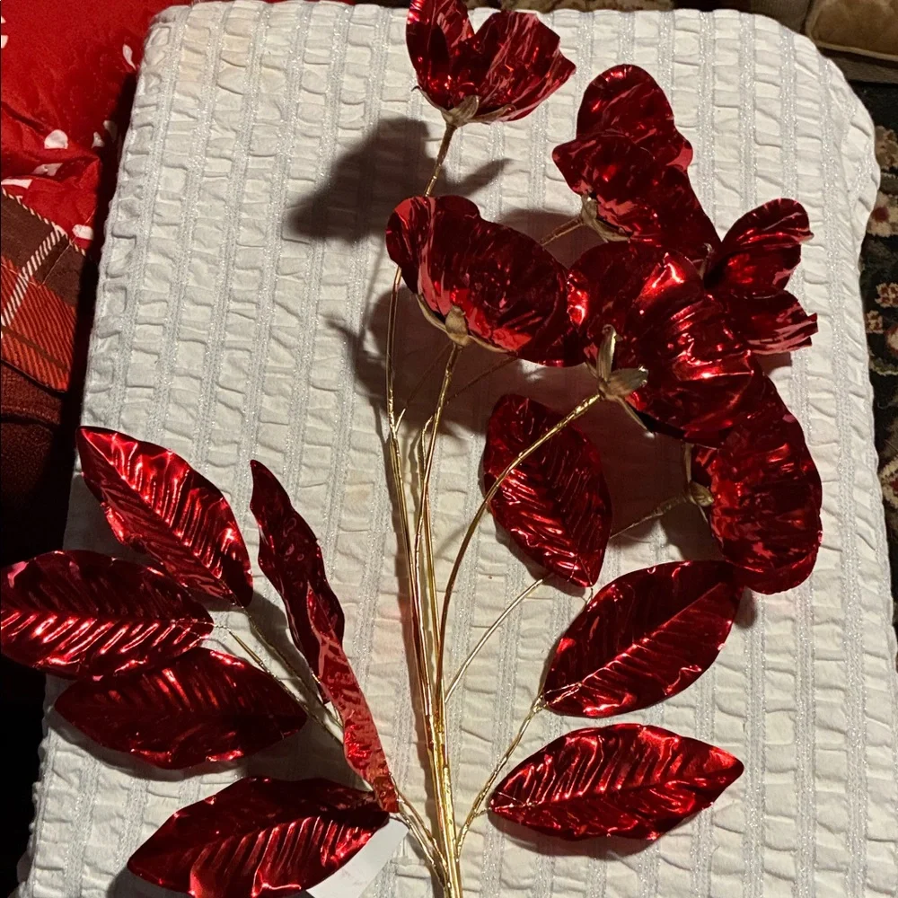Elegant Red Faux Floral Arrangement